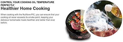 NuWave PIC 1800W Portable Induction Cooktop Countertop Burner, Titanium