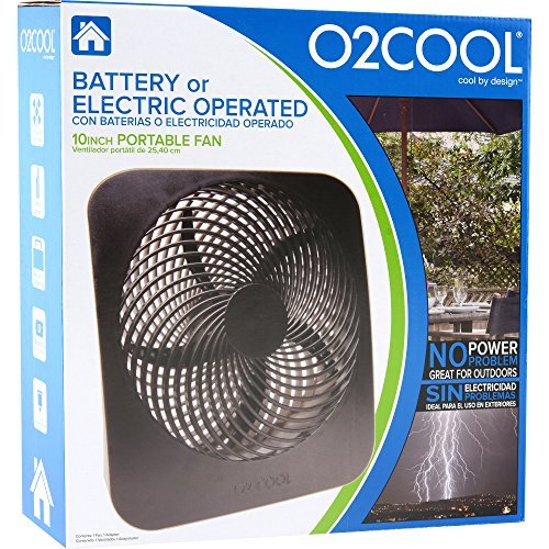 O2COOL 10-inch Portable Fan with AC Adapter