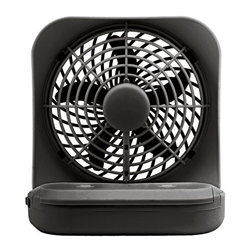 O2COOL 5-Inch Portable Fan, Black