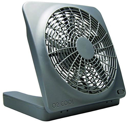 O2COOL NEW 10\" Battery Operated Fan with Adapter, Graphite