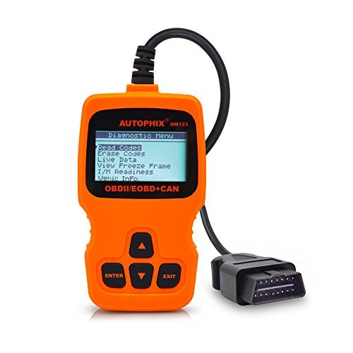 OM123 Vehicle Car Fault Code Reader - PerryLee Mini Portable LCD OBDMATE OBDII OBD2 EOBD+CAN Scan Scanner Tool Car Vehicle Auto Engine Trouble Analyzer Tester Diagnostic Code Scanner Tool Orange