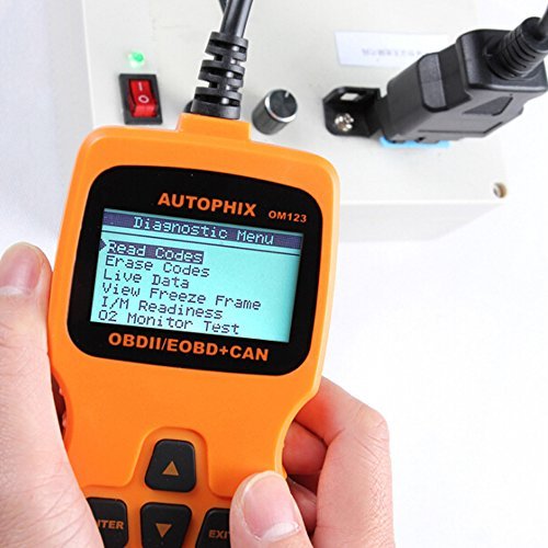 OM123 Vehicle Car Fault Code Reader - PerryLee Mini Portable LCD OBDMATE OBDII OBD2 EOBD+CAN Scan Scanner Tool Car Vehicle Auto Engine Trouble Analyzer Tester Diagnostic Code Scanner Tool Orange