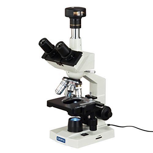 OMAX 40X-2500X Digital Lab Trinocular Compound LED Microscope with 5MP Digital Camera and Double Layer Mechanical Stage