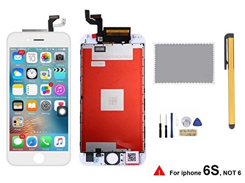 Oli & Ode iPhone 6S Screen Replacement For Lcd Touch Screen Digitizer Frame Assembly Set (White)