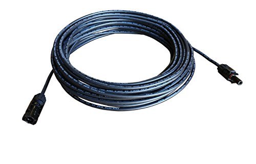 One Pair 10 Feet Black + 10 Feet Red 12 Gauge Solar Panel Extension Cable Wire MC4 Connector