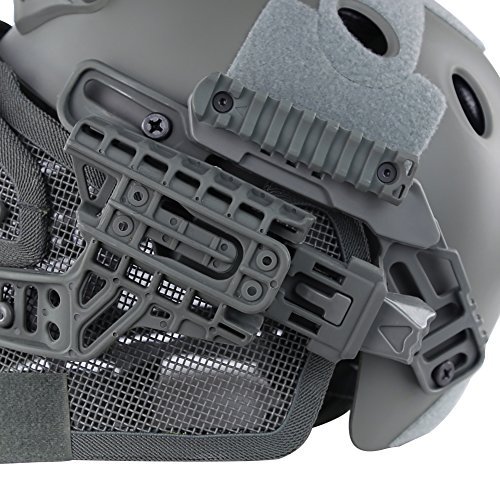 OneTigris PJ Type Helmet Tactical Fast Helmet with Protective Goggle and Mesh Face Mask for Airsoft Paintball