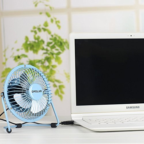 Opolar F402 3.9-Feet Mini USB Table Fan, Blue