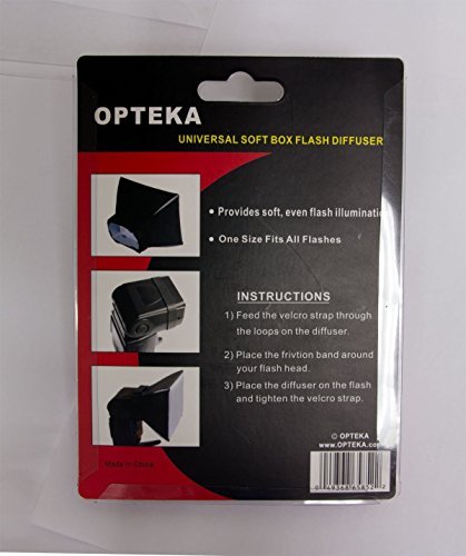 Opteka SB-1 Universal Studio Soft Box Flash Diffuser for Canon EOS, Nikon, Olympus, Pentax, Sony, Sigma, & Other External Flash Units