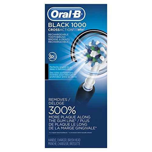 Oral-B Black Pro 1000 Power Rechargeable Electric Toothbrush Powered by Braun