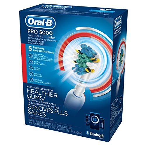 Oral B Pro 5000 Smartseries Power Rechargeable Electric Toothbrush With Bluetooth Connectivity