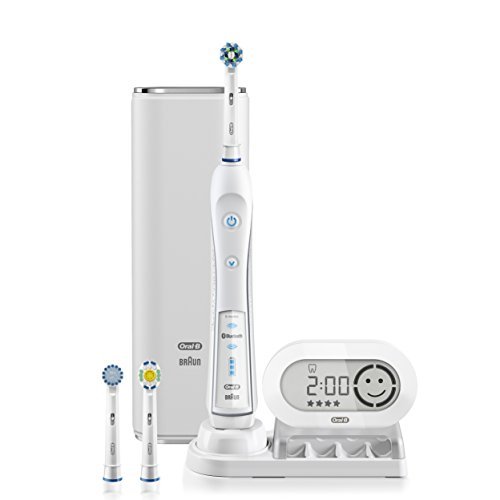 Oral-B WHITE 7000 SmartSeries Power Rechargeable Electric Toothbrush with Bluetooth Connectivity Powered by Braun 