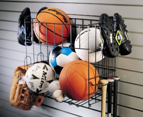 Organized Living Activity Organizer Sports Rack with Basket