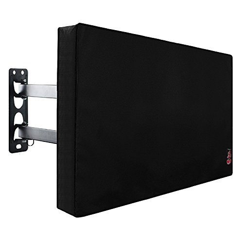 Outdoor TV Cover 40'' - 43'', New Design of Bottom Seal, Weatherproof Universal Protector for LCD, LED, Plasma Television Sets - Fit Standard Mounts & Stands. Built In Remote Controller Storage Pocket