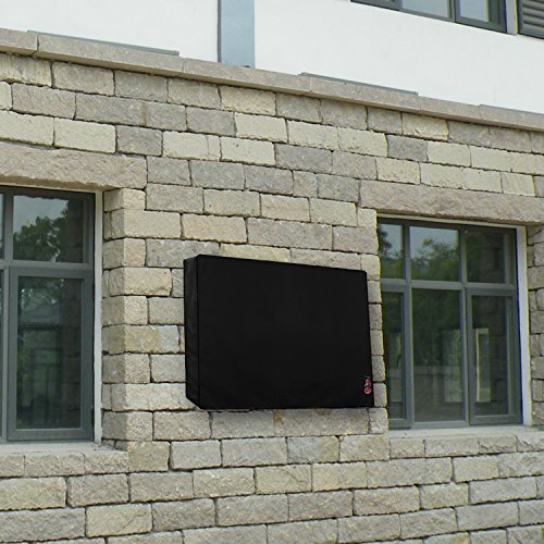 Outdoor TV Cover 40'' - 43'', New Design of Bottom Seal, Weatherproof Universal Protector for LCD, LED, Plasma Television Sets - Fit Standard Mounts & Stands. Built In Remote Controller Storage Pocket