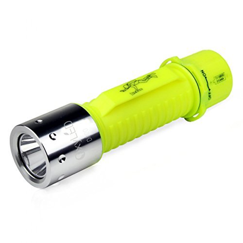 OxyLED OxyWild DF20 Rechargeable Super Bright LED Submarine Waterproof Underwater Diving Torch Light, Yellow