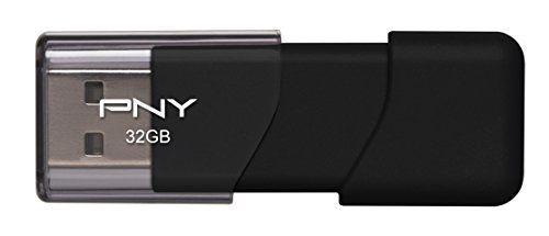 PNY Attache USB 2.0 Flash Drive, 32GB/ BLACK (P-FD32GATT03-GE)