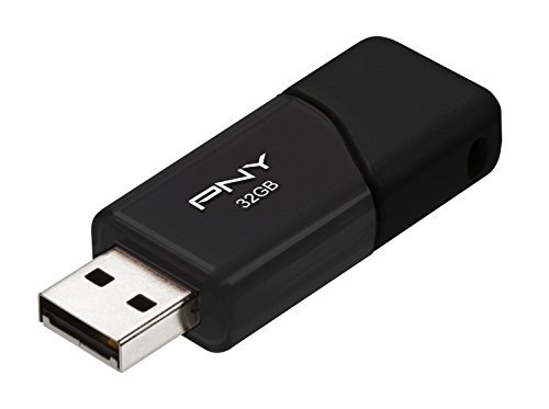 PNY Attache USB 2.0 Flash Drive, 32GB/ BLACK (P-FD32GATT03-GE)