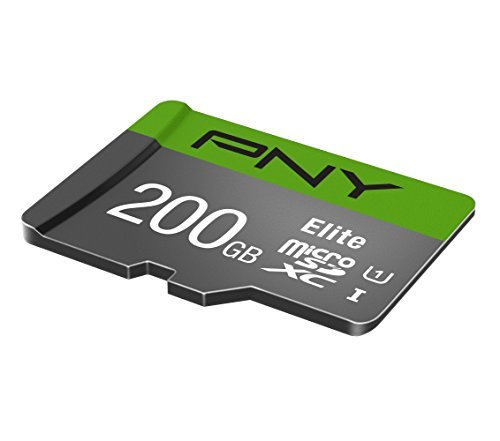 PNY Elite 200GB 85MB/Sec microSDXC Card with Adapter -UHS-I, U1 (P-SDU200U185EL-GE)