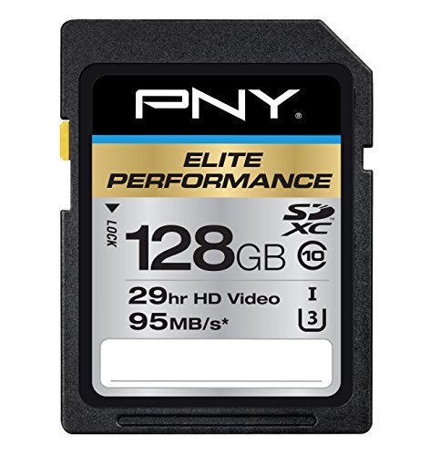 PNY Elite Performance 128 GB High Speed SDXC Class 10 UHS-I, U3 up to 95 MB/Sec Flash Card (P-SDX128U395-GE)