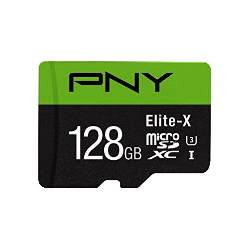 PNY Elite-X 128GB Microsdxc Card, UHS-I, U3, up to 90MB/Sec (P-SDU128U390EX-GE)