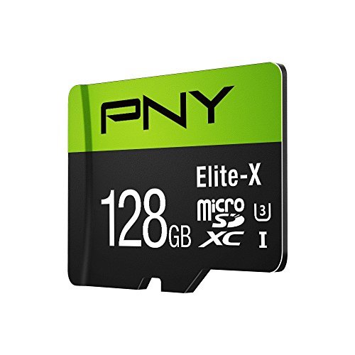 PNY Elite-X 128GB Microsdxc Card, UHS-I, U3, up to 90MB/Sec (P-SDU128U390EX-GE)