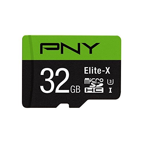 PNY Elite-X 32GB microSDHC Card with Adapter-UHS-I, U3 - up to 90MB/sec (P-SDU32U390EX-GE)