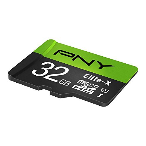 PNY Elite-X 32GB microSDHC Card with Adapter-UHS-I, U3 - up to 90MB/sec (P-SDU32U390EX-GE)