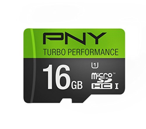 PNY Turbo Performance 16GB High Speed MicroSDHC Class 10 UHS-I, U1 up to 90MB/sec Flash Card (P-SDU16GU190G-GE)