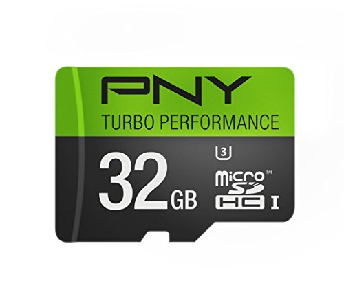 PNY U3 Turbo Performance 32GB High Speed MicroSDHC Class 10 UHS-I, up to 90MB/sec Flash Card (P-SDU32GU390G-GE)