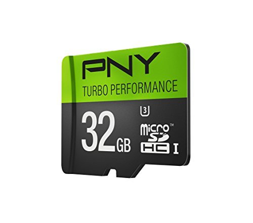 PNY U3 Turbo Performance 32GB High Speed MicroSDHC Class 10 UHS-I, up to 90MB/sec Flash Card (P-SDU32GU390G-GE)