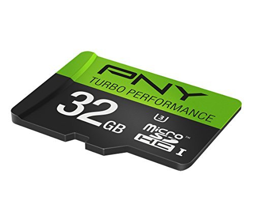 PNY U3 Turbo Performance 32GB High Speed MicroSDHC Class 10 UHS-I, up to 90MB/sec Flash Card (P-SDU32GU390G-GE)