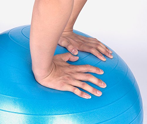 POVUMGA Exercise Ball 55/ 65 / 75cm Anti-Burst Heavy Duty Balance Ball for Fitness, Core Stability, Yoga, Abdominal, Pilates, Birthing & Pregnancy Use Hand Pump Included