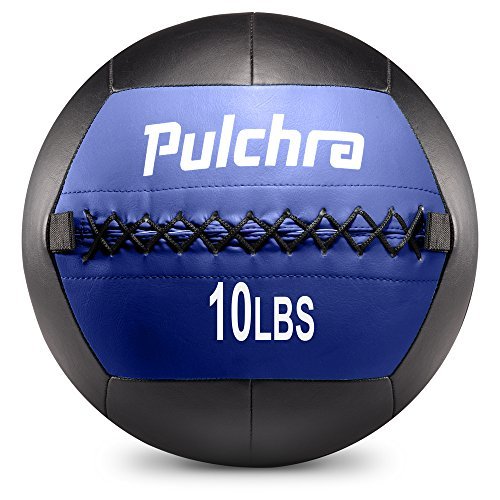 PULCHRA Soft Medicine Ball Leather Medical Slam Weight Wall Ball Fitness Training Workout Exercise for Better Power Balance Arm Leg Waist Muscles Build 2 4 6 8 10 12 14 16 18LB