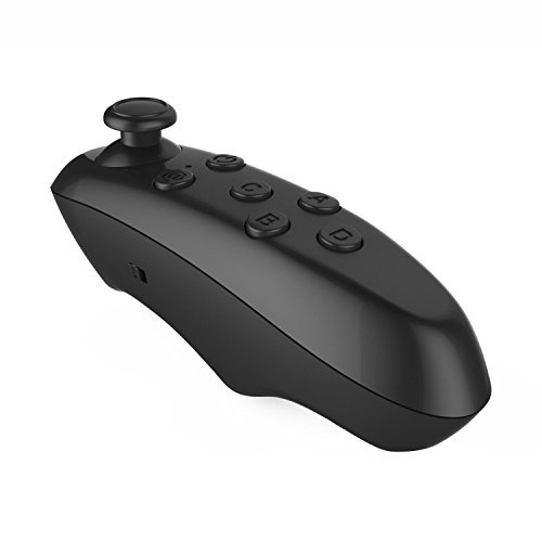 Pasonomi VR Controller, Wireless Bluetooth Gamepad Remote Controller for Virtual Reality Headset, IOS (Only compatible volume +,volume -,mute and back function) & Android Smartphones and Tablet, Black