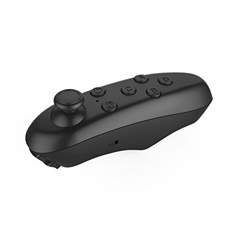 Pasonomi VR Controller, Wireless Bluetooth Gamepad Remote Controller for Virtual Reality Headset, IOS (Only compatible volume +,volume -,mute and back function) & Android Smartphones and Tablet, Black