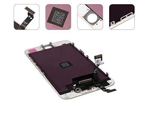 PassionTR Retina LCD Touchscreen Digitizer Frame Assembly Full Set Replacement Screen for iPhone 6 PLUS(5.5 inch)with Instruction card and tools in White