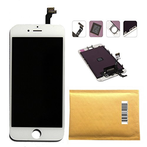 PassionTR Retina LCD Touchscreen Digitizer Frame Assembly Full Set Replacement Screen for iPhone 6 PLUS(5.5 inch)with Instruction card and tools in White