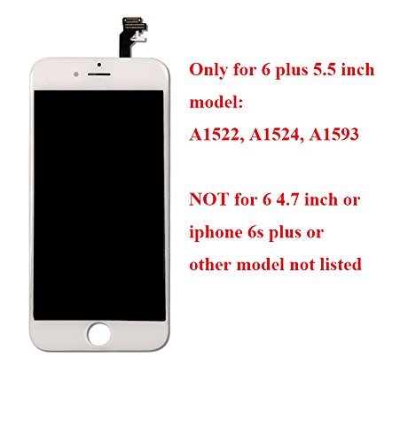 PassionTR Retina LCD Touchscreen Digitizer Frame Assembly Full Set Replacement Screen for iPhone 6 PLUS(5.5 inch)with Instruction card and tools in White