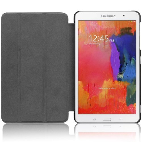 Pellem 2014SC Samsung Galaxy Tab Pro 8.4 Case - Ultra Slim Lightweight SmartCover Stand Case for SM-T320 / T321 / T325 Samsung Galaxy Tab Pro 8.4 Inchs Tablet,BLACK(With Smart Cover Auto Wake/Sleep)