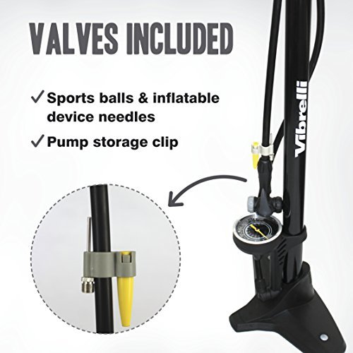 Performance Bike Floor Pump & Glueless Puncture Kit with "Rapid T-Valve" Simple Switch from Presta to Schrader Valves