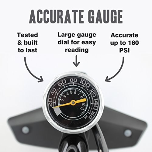 Performance Bike Floor Pump & Glueless Puncture Kit with "Rapid T-Valve" Simple Switch from Presta to Schrader Valves