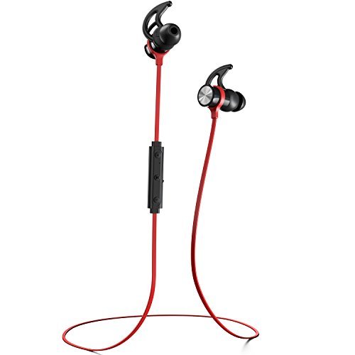 Phaiser BHS-730 Bluetooth Earbuds Runner Headset Sport Earphones with Mic and Lifetime Sweatproof Guarantee - Wireless Headphones for Running, Redheat