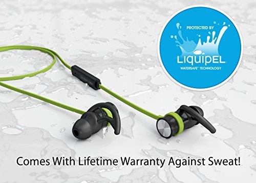 Phaiser BHS-730 Bluetooth Headphones Headset Sport Earphones with Mic and Lifetime Sweatproof Guarantee - Wireless Earbuds for Running, Limegreen