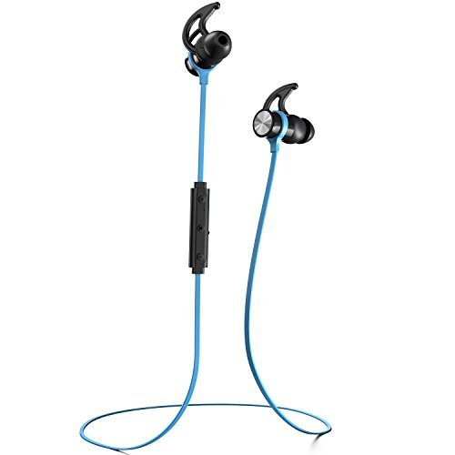 Phaiser BHS-730 Bluetooth Headphones, Wireless Earbuds Magnetic Stereo Earphones for Running with Mic and Lifetime Sweatproof Guarantee, Oceanblue