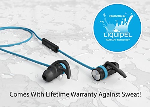 Phaiser BHS-730 Bluetooth Headphones, Wireless Earbuds Magnetic Stereo Earphones for Running with Mic and Lifetime Sweatproof Guarantee, Oceanblue