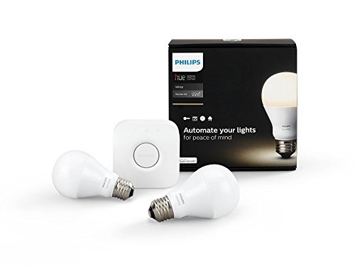 Philips Hue White A19 60W Equivalent Starter Kit (Compatible with Amazon Alexa, Apple HomeKit, and Google Assistant)