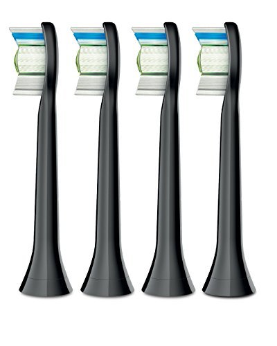 Philips Sonicare Diamond Clean Brush Heads, Black, 4 Count 