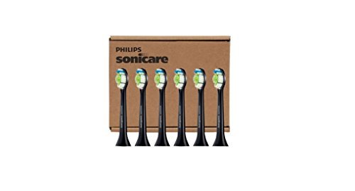 Philips Sonicare DiamondClean Standard Black Brush Heads HX6066/31, 6 Pack 