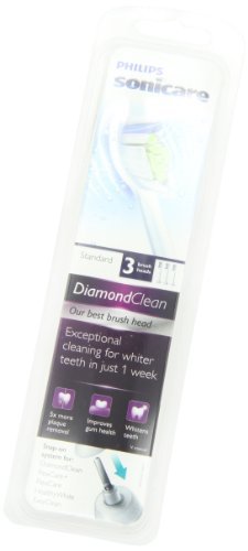 Philips Sonicare DiamondClean replacement toothbrush heads, HX6063/64, White...