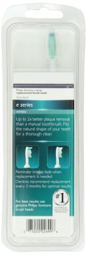 Philips Sonicare E-Series replacement toothbrush heads, HX7022/66, 2-pack 